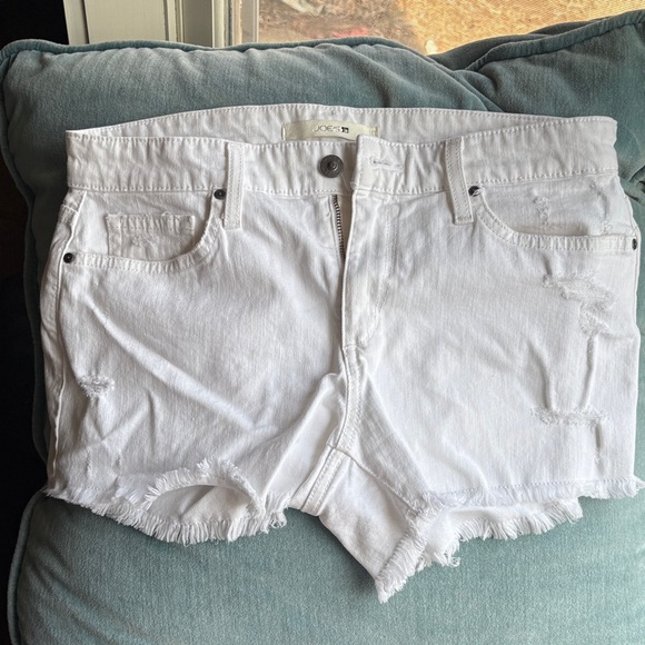Joe's Jeans Pants - Joe's Jeans White Frayed Hem Distressed Jean Shorts